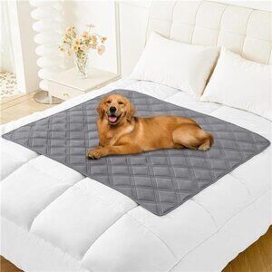 Waterproof Dog Bed Cover Blanket 40x50 Soft Reversible Pet Blanket Gray Comfy NW